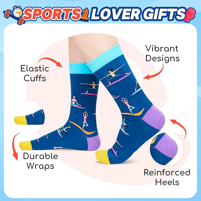 Zmart Unique Gifts for Sports Lovers - Camping Skiing Lifting Socks, Yoga Ballet Gift Ideas