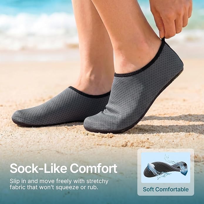 Water Shoes for Women Men Quick-Dry Aqua Socks Swim Beach Barefoot Yoga Exercise Wear Sport Accessories Pool Camping Must Haves Adult Youth Size