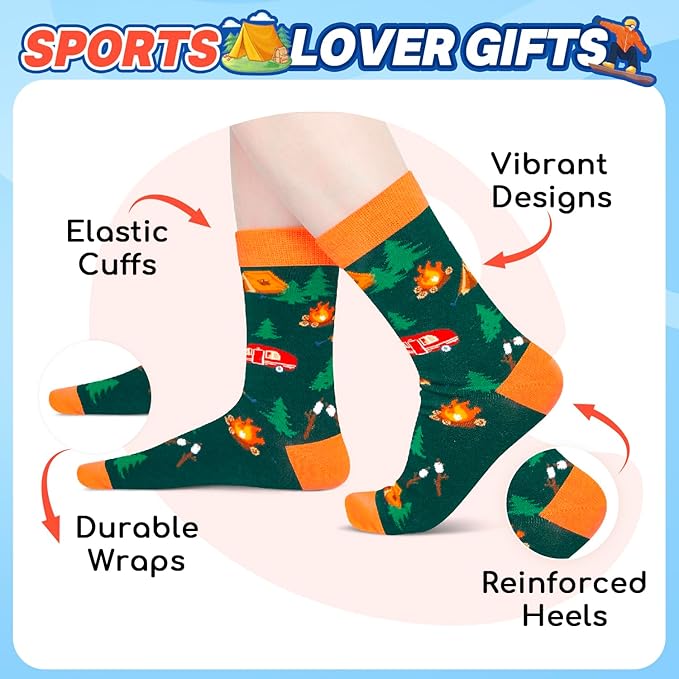 Zmart Unique Gifts for Sports Lovers - Camping Skiing Lifting Socks, Yoga Ballet Gift Ideas
