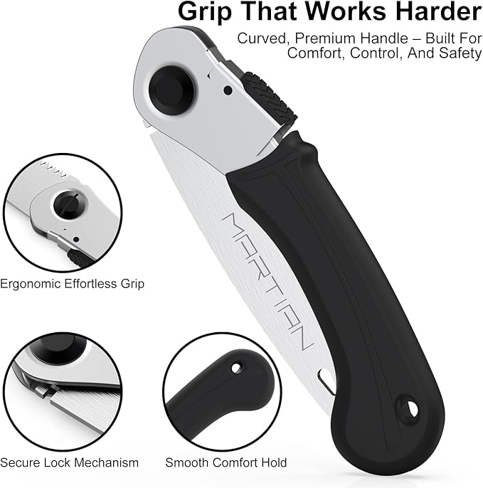 Outdoor Portable Mini Saw – Compact Folding Saw Belt-Mount Transparent Case | Sharp Steel Blade for Camping,Gardening & Survival