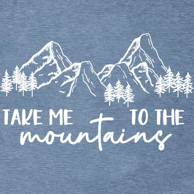 Happy Camp T-Shirt Women Hiking Mountain Adventure Novelty Workout Funny Saying Cute Graphic Athletic Shirt