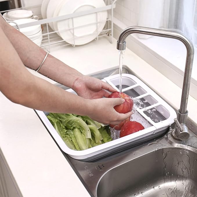 Goderewild Collapsible Dish Rack for Drying Dishes - Space-Saving and Foldable Design with Versatile Removable Components - Dinnerware Storage Organizer for Small Kitchen Spaces