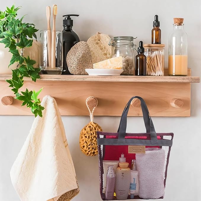 Rotema Portable Shower Bag - College Dorm Essentials, Everyday Household Shower Basket for Toiletries