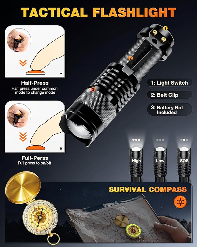Gifts for Men-Christmas | 21-in-1 Survival Gear & Camping Accessories | Fishing & Hunting Equipment | Unique Birthday Gift for Husband, Dad | Stocking Stuffers & White Elephant Party Gifts