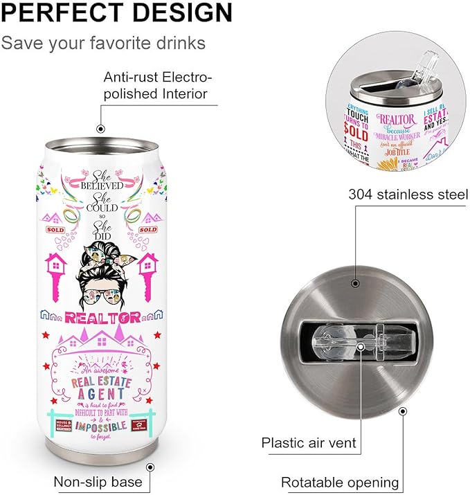 Realtor Gifts, Closing Gifts For Realtors, Gift For A Real Estate Agent Tumbler 17oz, Realtors Presents For Women, Funny Real Estate Presents For Realtors, Salesman Birthday Gift Ideas
