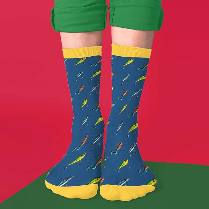 Book, Fishing, Hiking, Gamer, Camping, Pickle, Music, Foods, Ballerina, Bigfoot - Hobbies Socks for Women Men