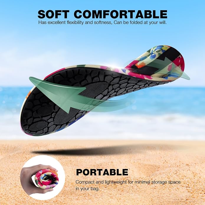 SIMARI Water Shoes Women Men Aqua Socks Beach Barefoot Quick Drying Aqua Aerobics Swim Pool Non Slip Outdoor Travel Essentials Surf River Lake Snorkeling Kayak Yoga Adult Youth