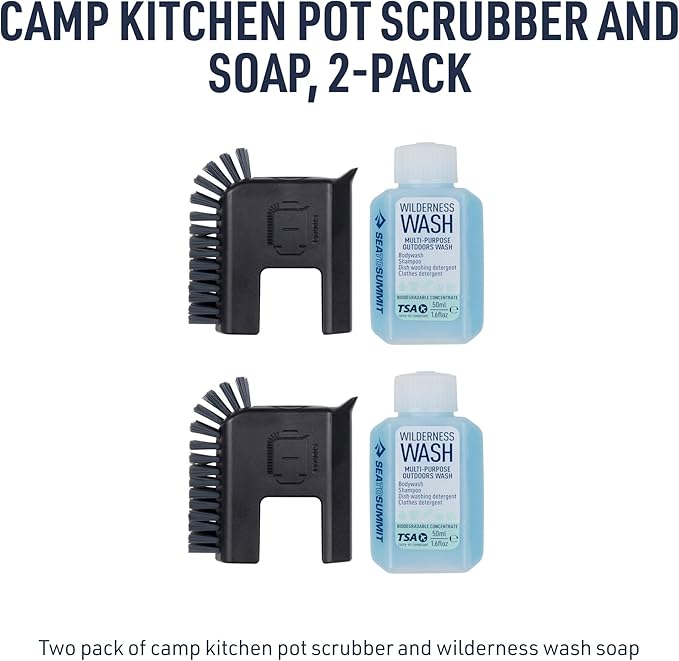 Sea to Summit Camp Kitchen Pot Scrubber and Soap, 2-Pack
