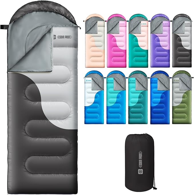 Sleeping Bags for Adults&Kids,Lightweight Waterproof Warm Weather Sleeping Bag,Compact Portable Sleeping Bag for Camping,Essentials Gear for Camping Hiking Outdoor Travel