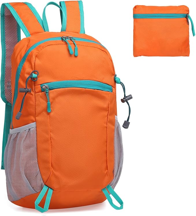 Hiking Daypack Packable, Camping Backpack Water Resistant Lightweight Polyester for Men Women Travel Outdoor