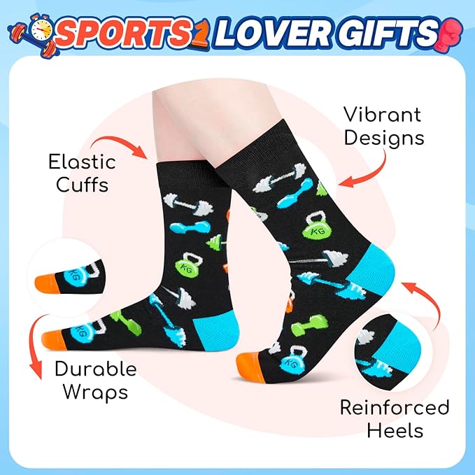 Zmart Unique Gifts for Sports Lovers - Camping Skiing Lifting Socks, Yoga Ballet Gift Ideas