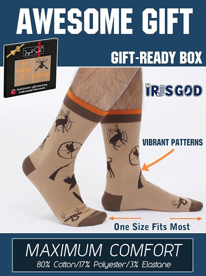 IRISGOD I'd Rather Be Funny Dress Socks for Men and Women Humor Joke Gifts