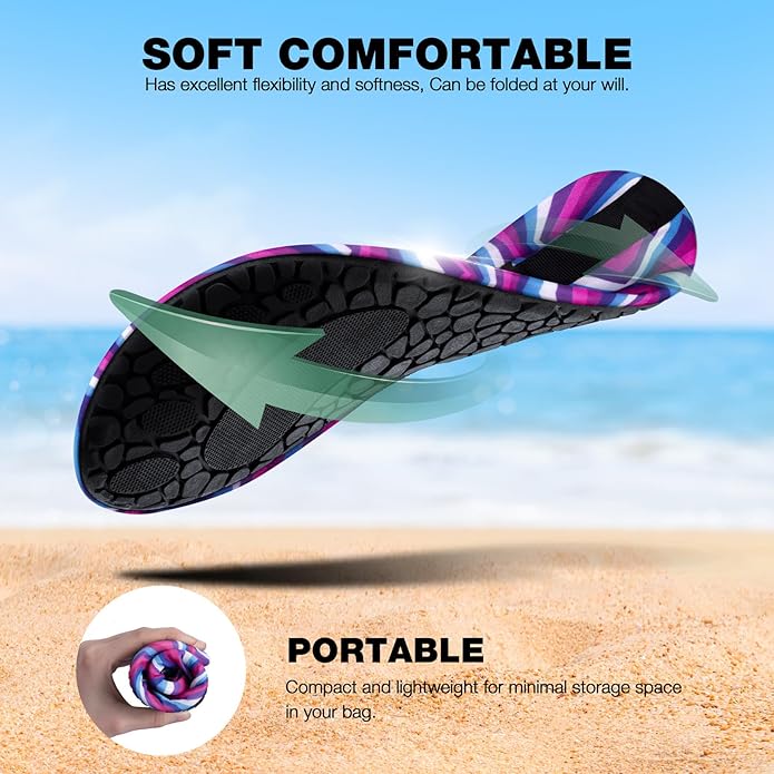 SIMARI Water Shoes Women Men Aqua Socks Beach Barefoot Quick Drying Aqua Aerobics Swim Pool Non Slip Outdoor Travel Essentials Surf River Lake Snorkeling Kayak Yoga Adult Youth