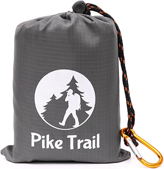 Pike Trail - Outdoor Pocket Blanket - Lightweight, Durable and Waterproof Blanket - Beach, Hiking, Picnic and Camping Essentials - 60” x 56” - Gray