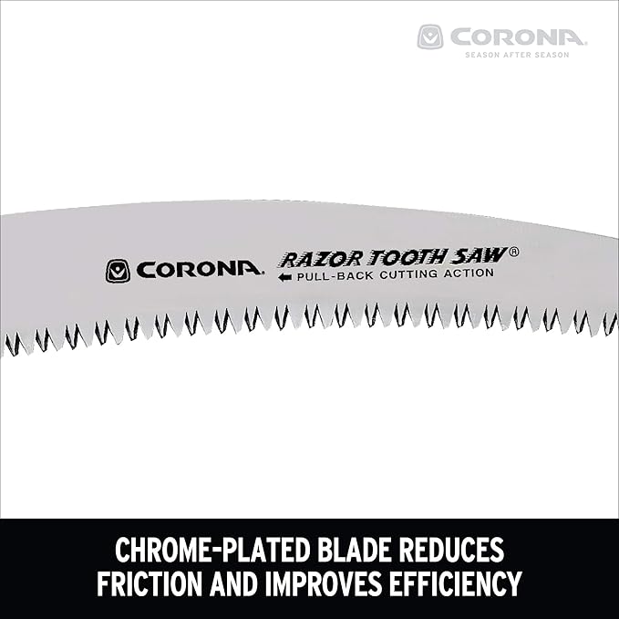 Corona RS 7245 Razor Tooth Folding Saw, 7-Inch Curved Blade, Steel