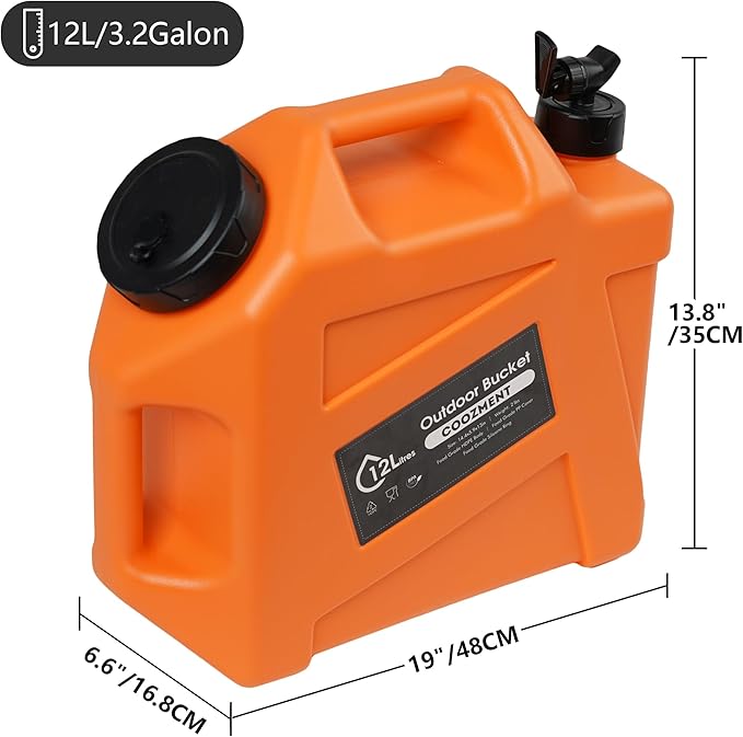 COOZMENT 3.2 Gallon/5 Gallon Water Containers with Spigot, BPA Free Water Jug, Military Green Water Tank, Multifunction Water Storage Containers for Camping Outdoor Hiking,Emergency Stroage