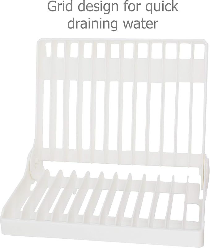 EIKS Foldable Drying Rack for Vegetable Fruit and Tableware, Kitchen Sink Organizer