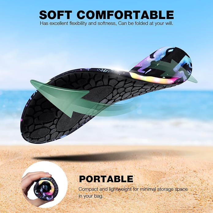 SIMARI Water Shoes Women Men Aqua Socks Beach Barefoot Quick Drying Aqua Aerobics Swim Pool Non Slip Outdoor Travel Essentials Surf River Lake Snorkeling Kayak Yoga Adult Youth