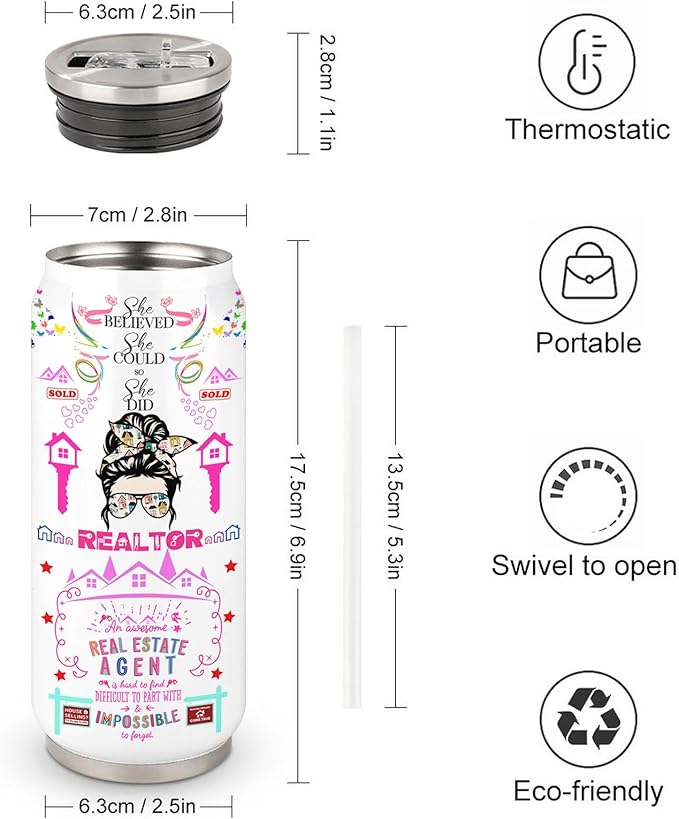 Realtor Gifts, Closing Gifts For Realtors, Gift For A Real Estate Agent Tumbler 17oz, Realtors Presents For Women, Funny Real Estate Presents For Realtors, Salesman Birthday Gift Ideas