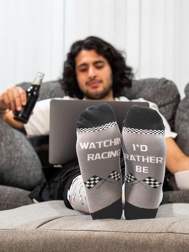 IRISGOD I'd Rather Be Funny Dress Socks for Men and Women Humor Joke Gifts