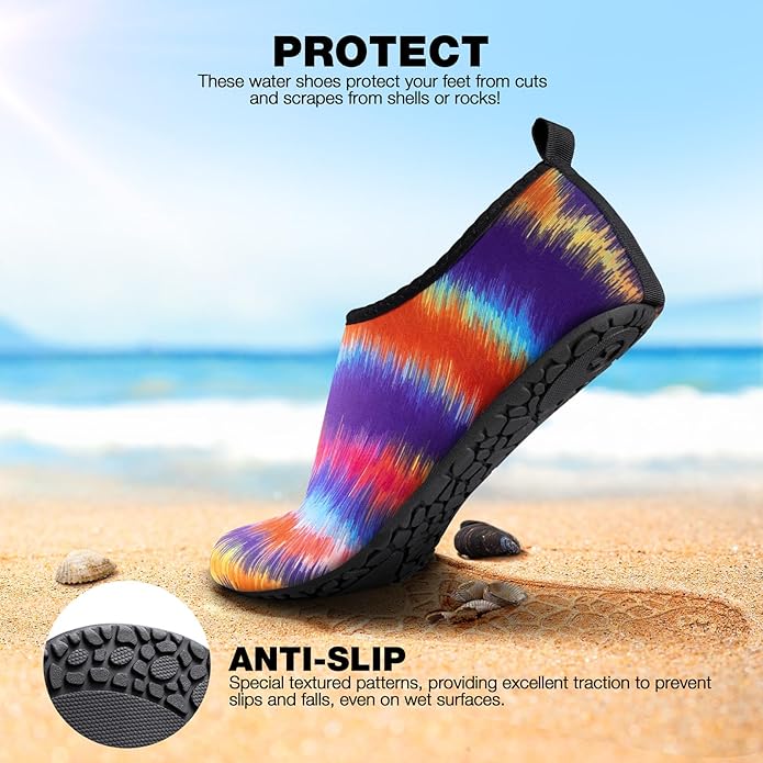 SIMARI Water Shoes Women Men Aqua Socks Beach Barefoot Quick Drying Aqua Aerobics Swim Pool Non Slip Outdoor Travel Essentials Surf River Lake Snorkeling Kayak Yoga Adult Youth