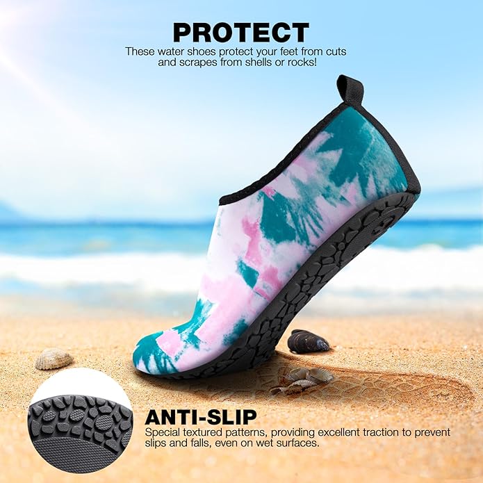 SIMARI Water Shoes Women Men Aqua Socks Beach Barefoot Quick Drying Aqua Aerobics Swim Pool Non Slip Outdoor Travel Essentials Surf River Lake Snorkeling Kayak Yoga Adult Youth