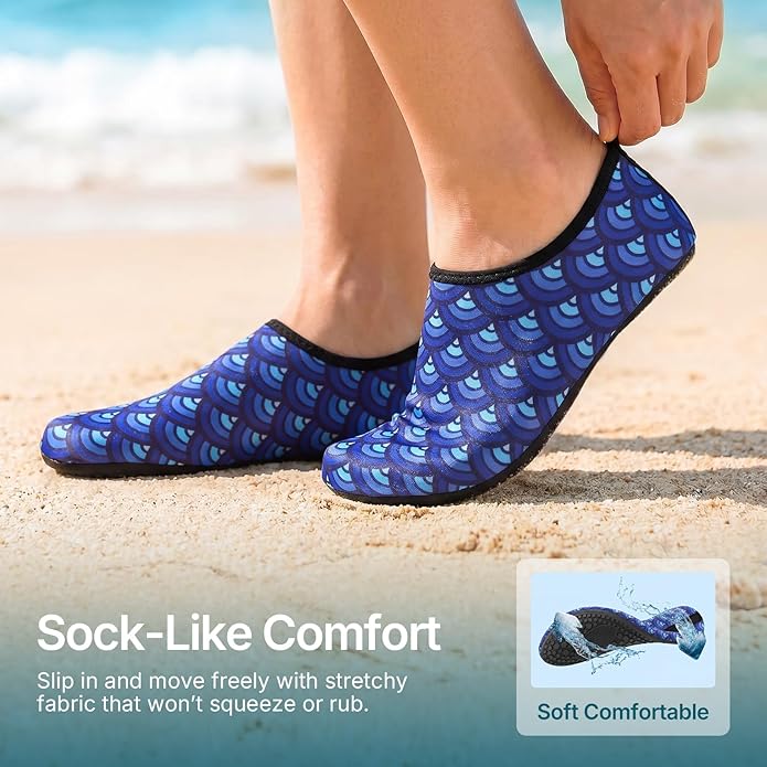 Water Shoes for Women Men Quick-Dry Aqua Socks Swim Beach Barefoot Yoga Exercise Wear Sport Accessories Pool Camping Must Haves Adult Youth Size