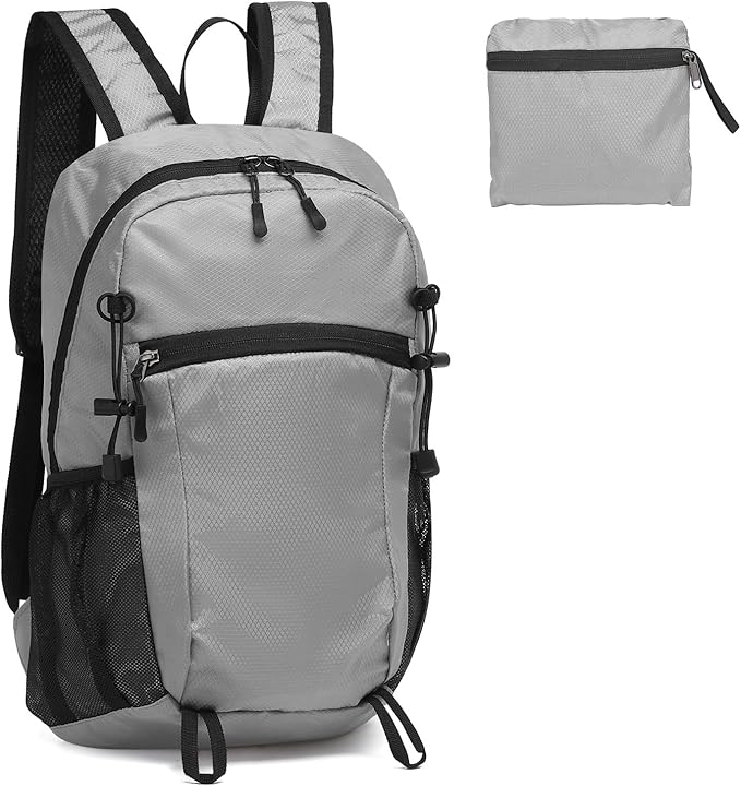 Hiking Daypack Packable, Camping Backpack Water Resistant Lightweight Polyester for Men Women Travel Outdoor