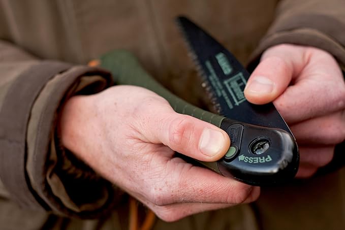 Bahco BAH396LAP 7-1/2" Laplander Folding Saw for Trail Maintenance, Wood Processing, and Survival Use, Rust-Protected Blade, Secure Lock, Ergonomic Grip, Ideal Bushcraft and Camping Tool