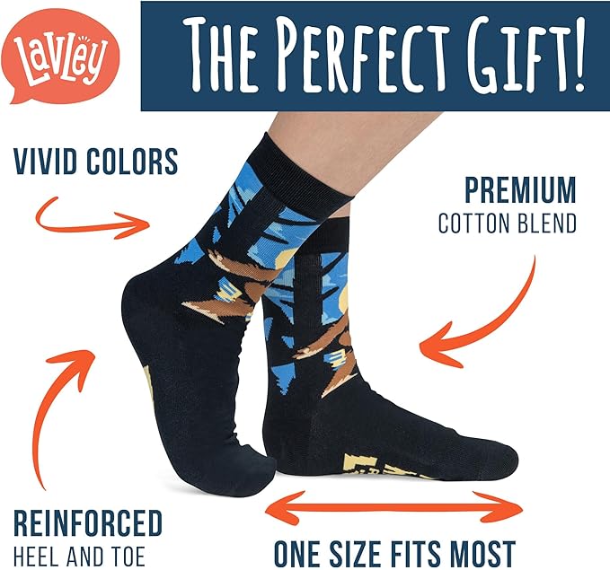 Lavley Outdoors Socks - Hiking and camping gifts for men and women - Great for nature lovers - Holiday or birthday gift