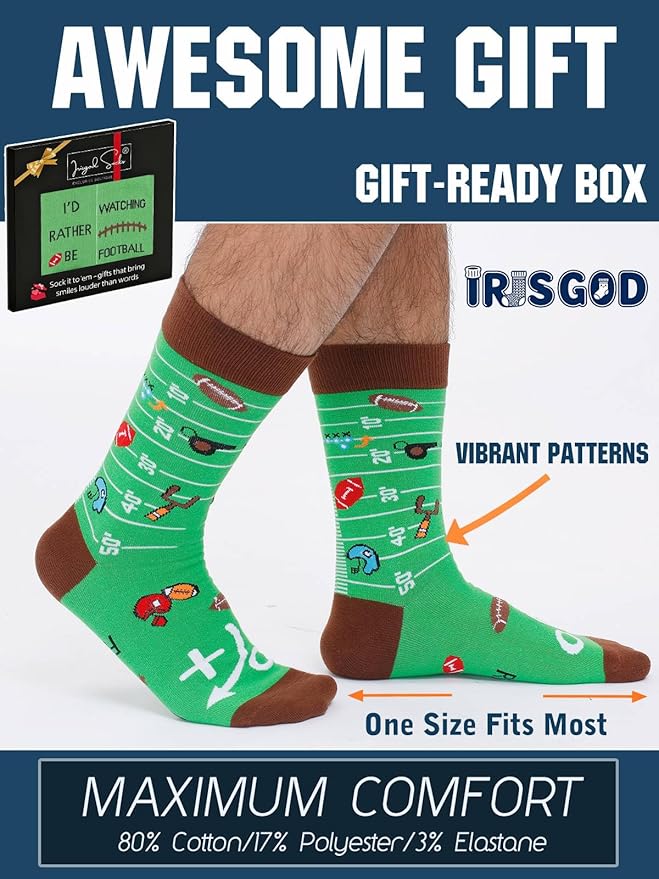 IRISGOD I'd Rather Be Funny Dress Socks for Men and Women Humor Joke Gifts