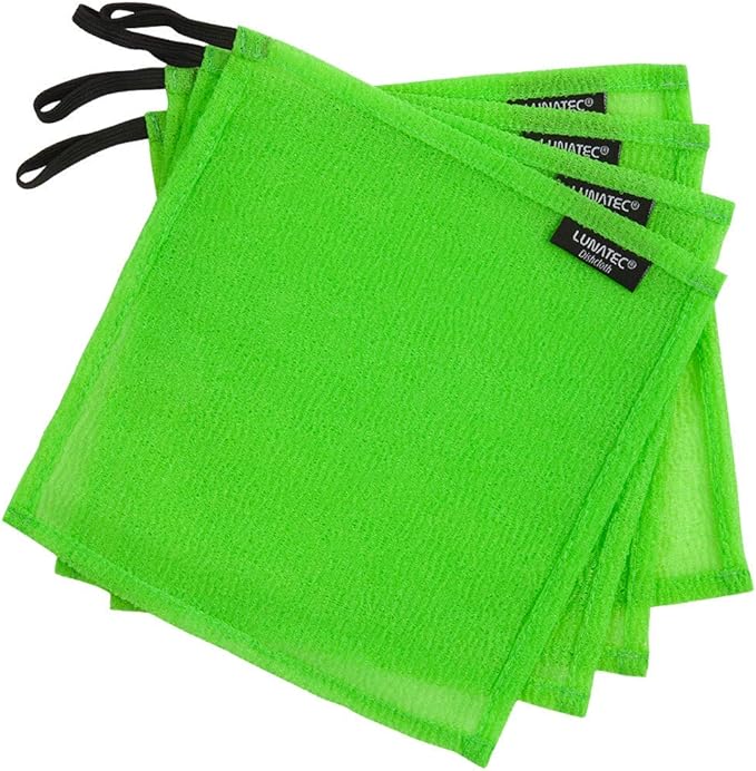 LUNATEC® Odor-Free Kitchen Dishcloths. A Scrubber and scouring pad for All Surfaces. Safe for Non-Stick. (4-Pack)