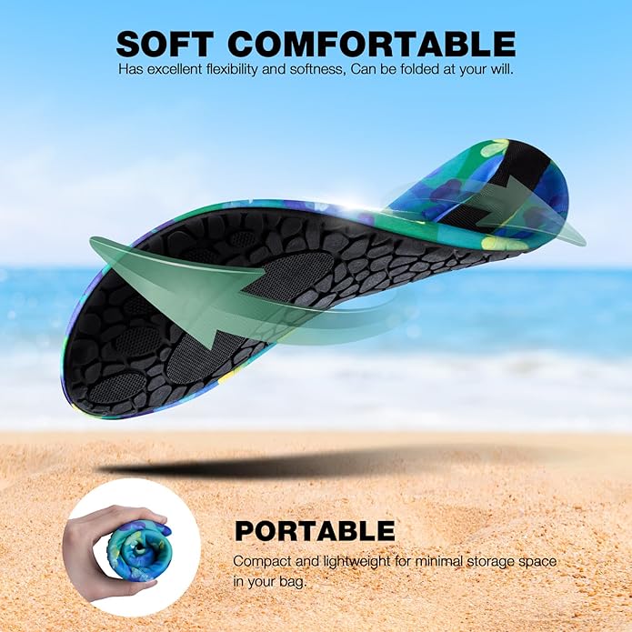 SIMARI Water Shoes Women Men Aqua Socks Beach Barefoot Quick Drying Aqua Aerobics Swim Pool Non Slip Outdoor Travel Essentials Surf River Lake Snorkeling Kayak Yoga Adult Youth