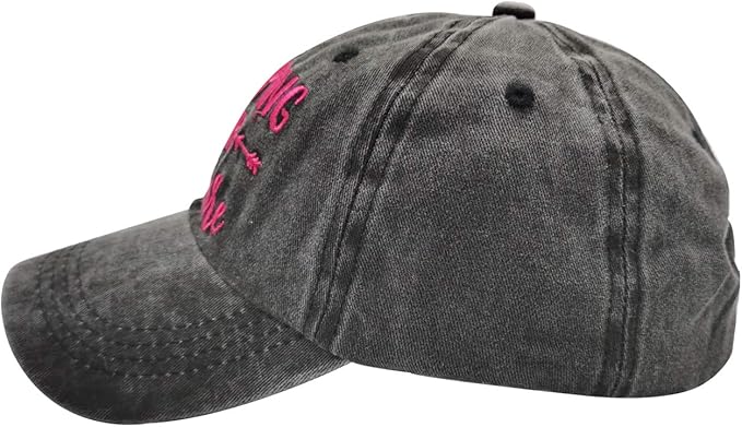 Waldeal Embroidered Camping Hair Don't Care Hat Adjustable Washed Baseball Cap for Women Men