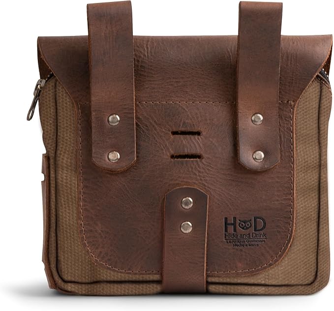 Hide & Drink, Survival Camping Pouch, Belt Loop, Rustic and Handy Tool Bag, Weather Resistant Outdoor Accessories, Traveling Essentials, Waxed Canvas, Handmade