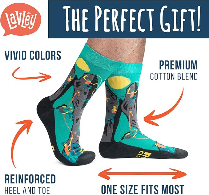 Lavley Outdoors Socks - Hiking and camping gifts for men and women - Great for nature lovers - Holiday or birthday gift