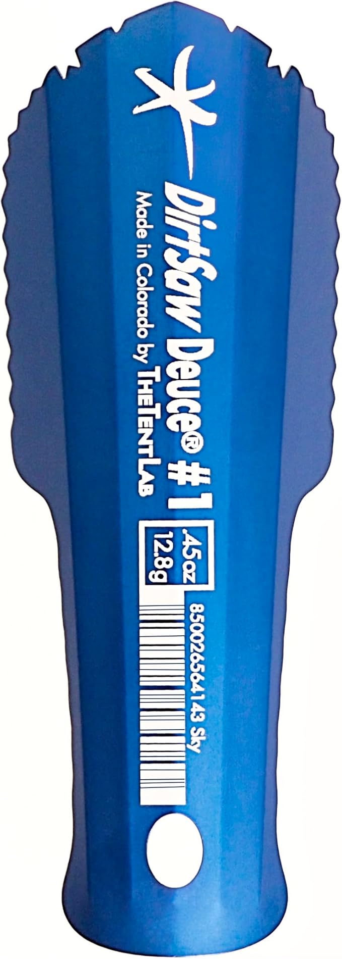 TheTentLab DirtSaw® Deuce #1 - .45 oz Ultralight Backpacking Trowel, Color: madeinUS_Sky