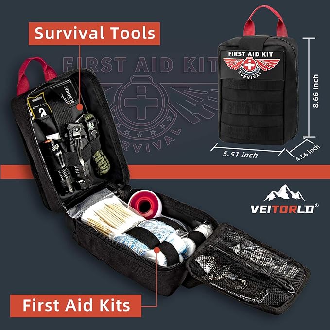 VEITORLD Gifts for Men Dad Husband Him Fathers Day, Survival Gear and Equipment 12 in 1, Survival Kits, Cool Unique Fishing Hunting Anniversary Birthday Gifts for Him Teen Boy Boyfriend Women