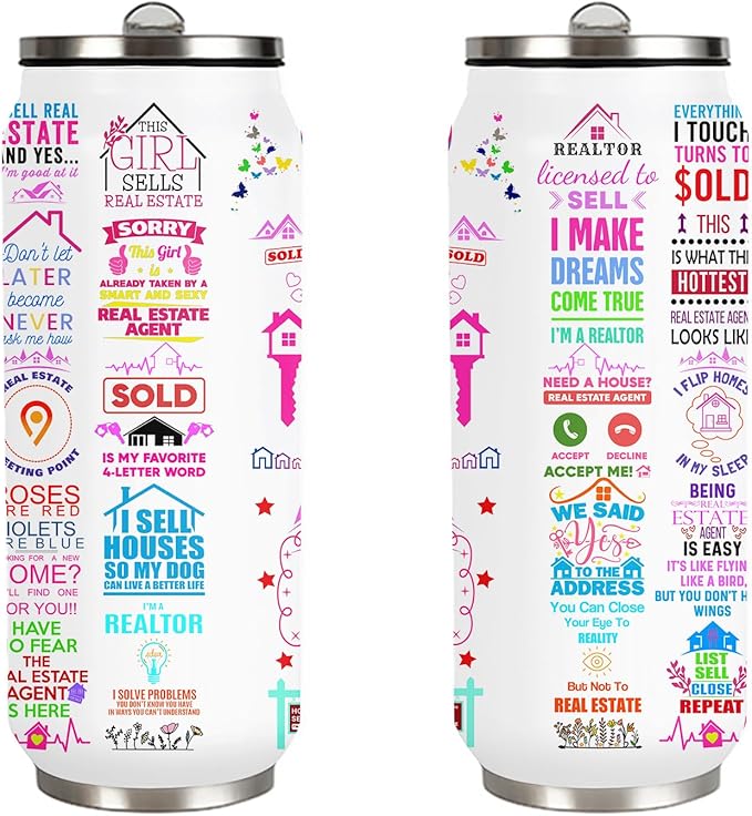 Realtor Gifts, Closing Gifts For Realtors, Gift For A Real Estate Agent Tumbler 17oz, Realtors Presents For Women, Funny Real Estate Presents For Realtors, Salesman Birthday Gift Ideas