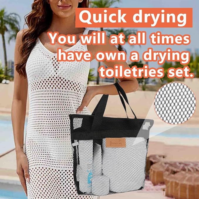 Rotema Portable Shower Bag - College Dorm Essentials, Everyday Household Shower Basket for Toiletries