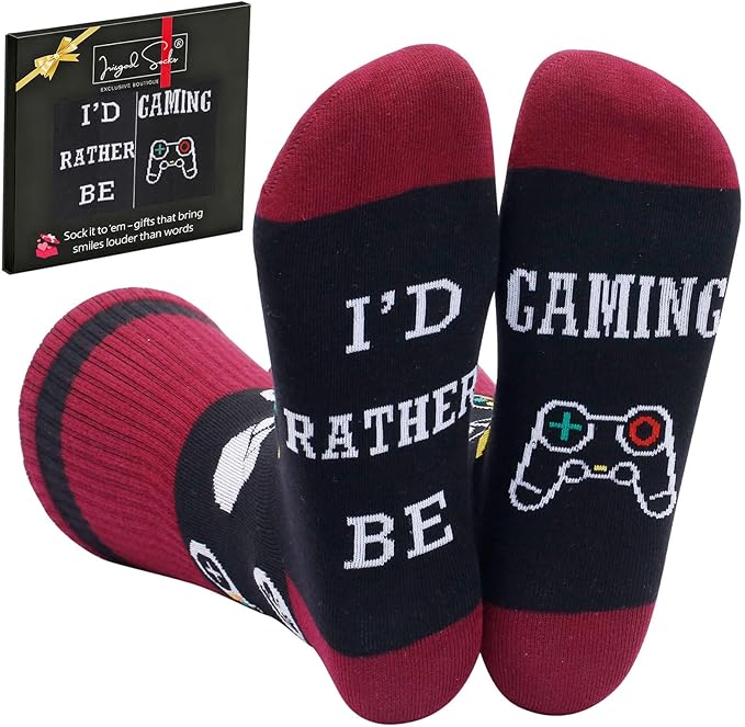 IRISGOD I'd Rather Be Funny Dress Socks for Men and Women Humor Joke Gifts