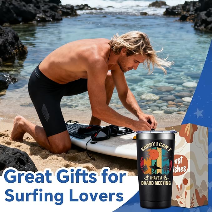 Surfing Gifts for Men Women - Christmas Birthday Gift Ideas for Surfing Lover - Surfings Accessories for Surfer Coworker - 20oz Surfings Tumbler