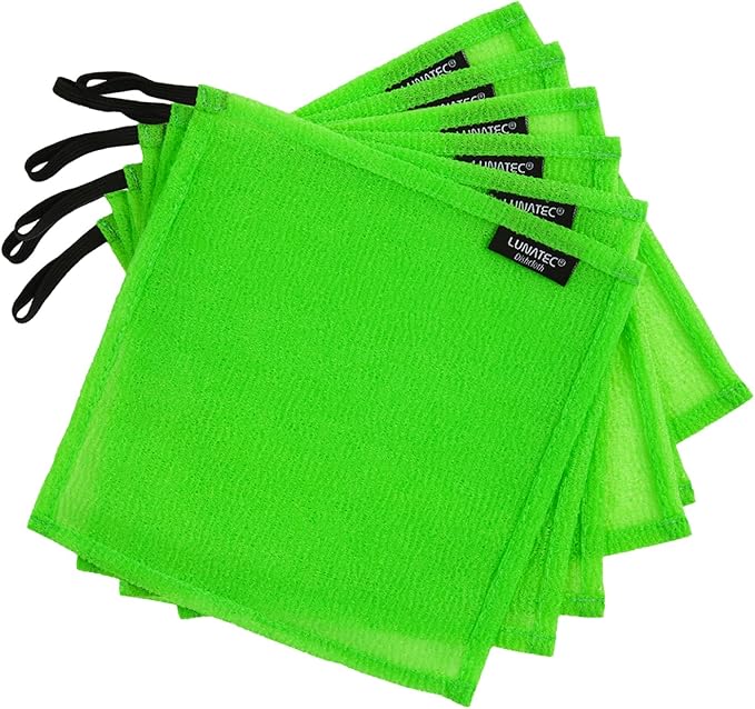Lunatec® Odor-Free Kitchen Dishcloths. A Scrubber and scouring pad for All Surfaces. Safe for Non-Stick. (6-Pack)