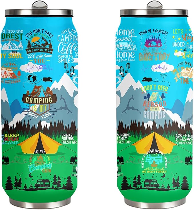 Camping Gifts for Men Women Tumbler 17oz, Camper Gifts Coffee Cups, Camp Essentials, Camp Accessories, Gift for RV Owners, Campsite Outdoors RV Travel Lovers Mug