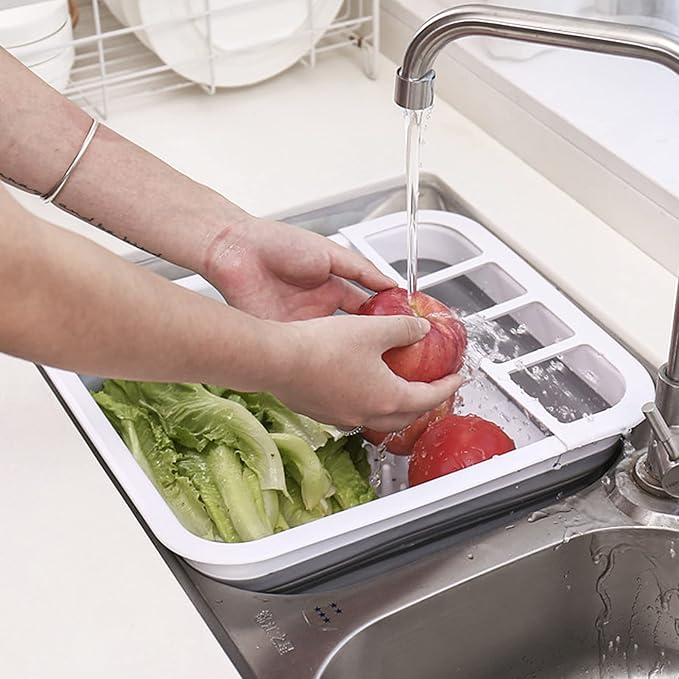 Goderewild Collapsible Dish Drying Rack with Rotating Drain & Plug,Space-Saving Dish Drainers for Kitchen Counter, Portable Dish Rack Over Sink Drying Dinnerware,Travel Trailer RV Camping Essentials