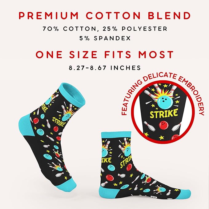 Book, Fishing, Hiking, Gamer, Camping, Pickle, Music, Foods, Ballerina, Bigfoot - Hobbies Socks for Women Men