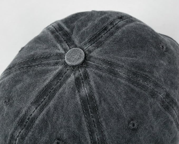 Unisex Camping Hair Don't Care Vintage Adjustable Baseball Cap Denim Dad Hat