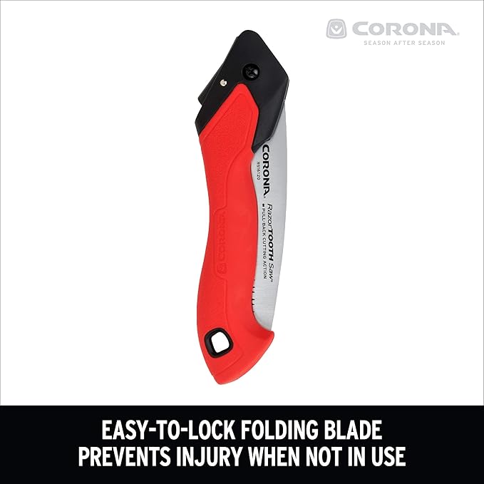 Corona Tools RazorTOOTH Folding Pruning Saw – 7-Inch Tree & Branch Cutting Hand Saw for Gardening, Landscaping & Yard Work, Fast-Cut Razor Tooth Blade