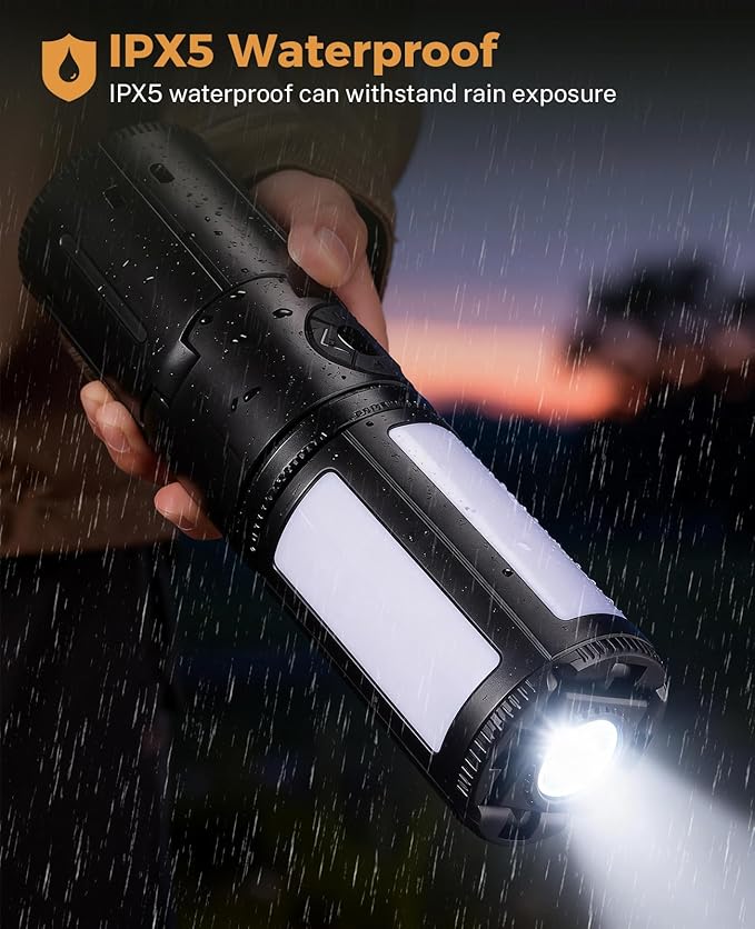 Telescopic Camping Light, 12000mAh Rechargeable Camping Lights Portable with Stand Collapsible Outdoor Camping Lanterns 7200/5000/3600K Dimmable IPX5 Waterproof for Camping Hiking Emergency
