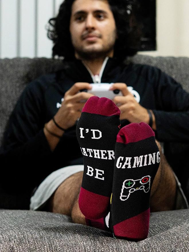IRISGOD I'd Rather Be Funny Dress Socks for Men and Women Humor Joke Gifts